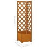 Corner Trellis Planter 40x40x150 cm Solid Firwood – Orange