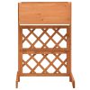 Garden Trellis Planter 45x30x74 cm Solid Firwood – Orange
