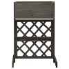 Garden Trellis Planter 45x30x74 cm Solid Firwood – Grey