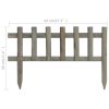 Lawn Edgings 10 pcs Firwood 4.4 m – Grey