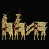 Christmas Reindeer Family 270x7x90 cm Mesh – Gold, 6