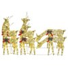 Christmas Reindeer Family 270x7x90 cm Mesh – Gold, 6
