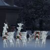 Christmas Reindeer Family 270x7x90 cm Mesh – White, 6