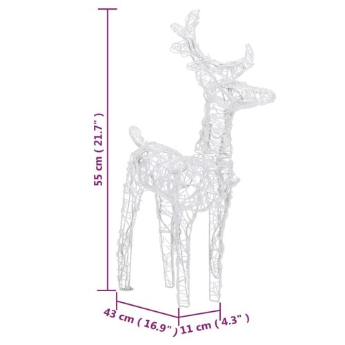 Christmas Reindeers 80 LEDs Acrylic – Cold White, 4