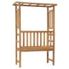 Garden Bench with Pergola 115 cm Solid Wood Teak