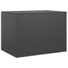 Garden Cushion Box PE Rattan – 145x100x103 cm, Black