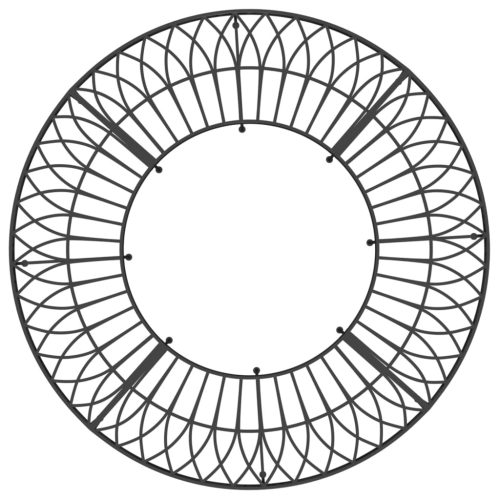 Round Tree Bench Ø160 cm Black Steel