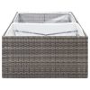 Garden Planter Poly Rattan – 157x80x40 cm, Grey