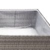 Garden Planter Poly Rattan – 157x80x40 cm, Grey