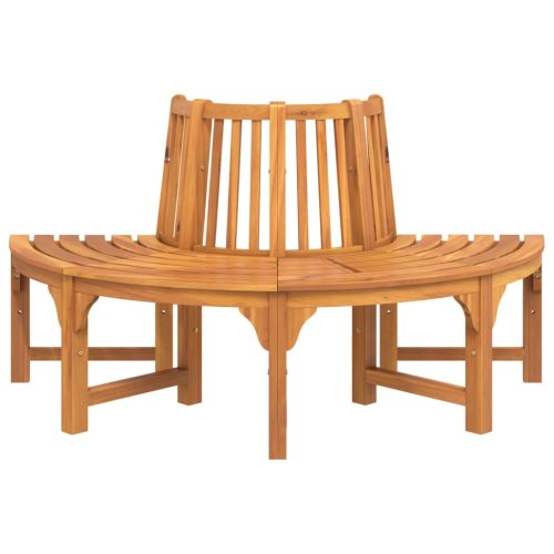 Half Round Tree Bench Ø160 cm Solid Wood Eucalyptus