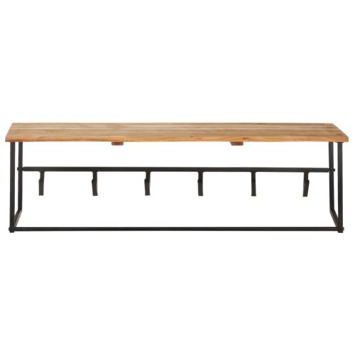 Peg with Live Edge 100x34x38 cm Solid Acacia Wood