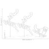 Acrylic Christmas Flying Reindeer&Sleigh 260x21x87cm – Cold White