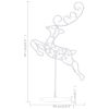 Acrylic Christmas Flying Reindeer&Sleigh 260x21x87cm – Cold White