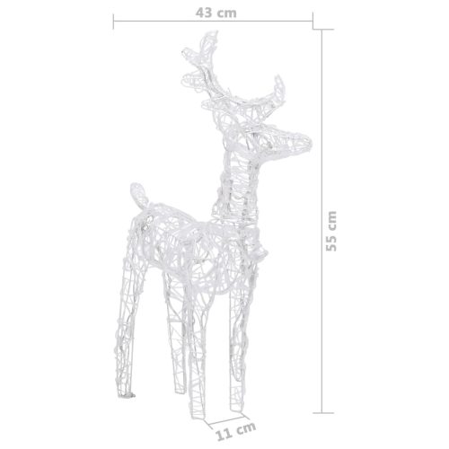 Reindeers & Sleigh Christmas Decoration LEDs Acrylic