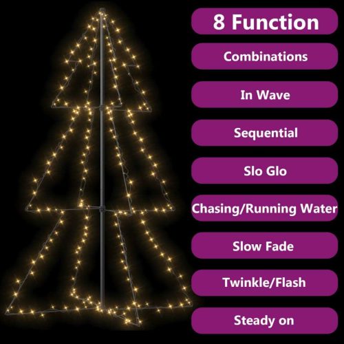Christmas Cone Tree 160 LEDs Indoor and Outdoor – 150×98 cm