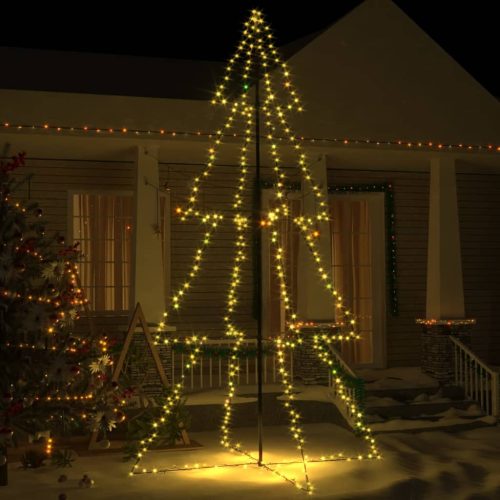 Christmas Cone Tree 160 LEDs Indoor and Outdoor – 250×143 cm, Warm White