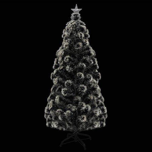 Christmas Tree with LEDs Green and White Fibre Optic – 210×105 cm
