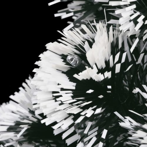 Christmas Tree with LEDs Green and White Fibre Optic – 210×105 cm