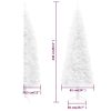 Slim Artificial Half Christmas Tree with Stand – 240×61 cm, White
