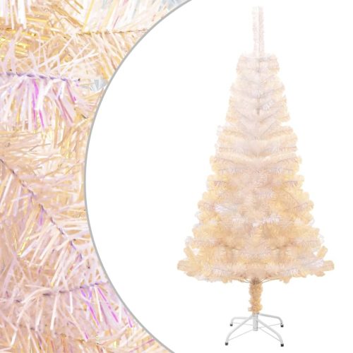 Artificial Christmas Tree with Iridescent Tips PVC – 150×80 cm, White