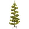 Swirl Christmas Tree with Pot and LEDs PVC – 150×80 cm, Green