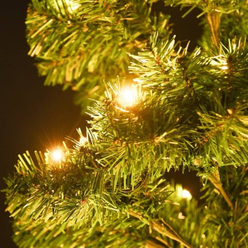 Swirl Christmas Tree with Pot and LEDs PVC – 150×80 cm, Green