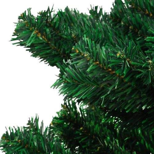 Swirl Christmas Tree with Pot and LEDs PVC – 150×80 cm, Green