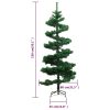 Swirl Christmas Tree with Pot and LEDs PVC – 150×80 cm, Green