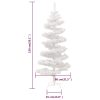 Swirl Christmas Tree with Pot and LEDs PVC – 150×80 cm, White