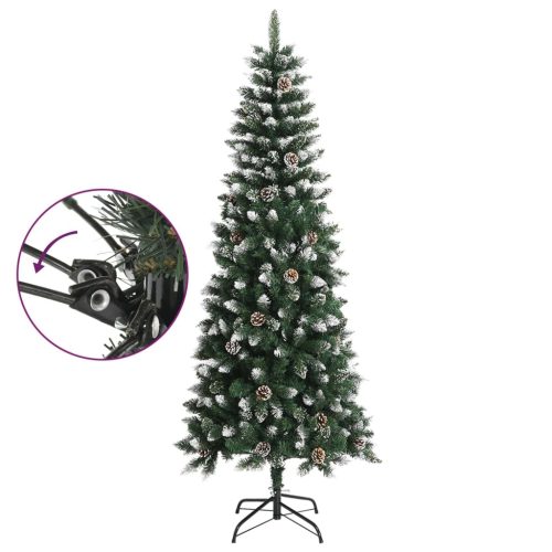 Artificial Christmas Tree with Stand Green PVC – 210×86 cm