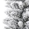 Artificial Slim Christmas Tree with Flocked Snow PVC&PE – 180×55 cm