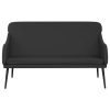 Bench Black 110x76x80 cm Faux Leather