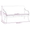 Bench Black 110x76x80 cm Faux Leather