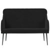 Bench Black 110x76x80 cm Velvet