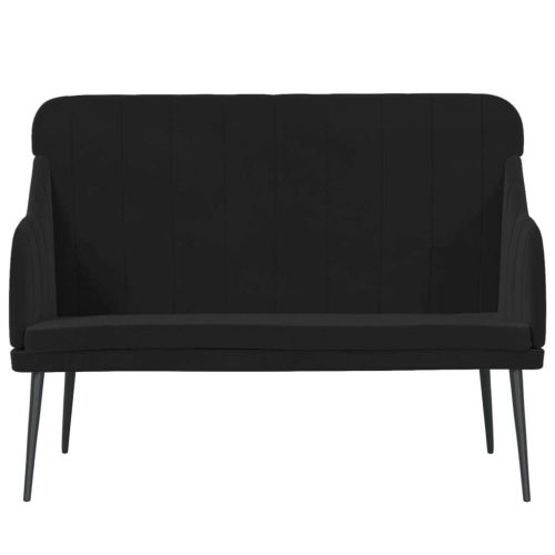 Bench Black 110x76x80 cm Velvet