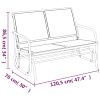 Garden Glider Bench Black 120.5x76x86.5 cm Textilene&Steel