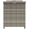 Garden Bench with Cushion Grey 116x46x57 cm Poly Rattan