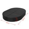 Outdoor Lounge Bed with Cushion Poly Rattan – Black