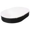 Outdoor Lounge Bed with Cushion Poly Rattan – Black