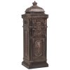 Pillar Letterbox Aluminium Vintage Style Rustproof – Bronze