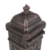 Pillar Letterbox Aluminium Vintage Style Rustproof – Bronze