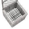 Trellis Raised Bed with Pot Poly Rattan – 30x30x107 cm, Grey