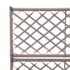 Trellis Raised Bed with Pot Poly Rattan – 58x30x107 cm, Brown