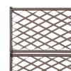 Trellis Raised Bed with Pot Poly Rattan – 83x30x130 cm, Brown