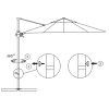 Cantilever Umbrella with Steel Pole – 250×250 cm, Black