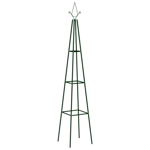 Garden Climbing Plant Racks 2 pcs Dark Green 35x35x195 cm Iron