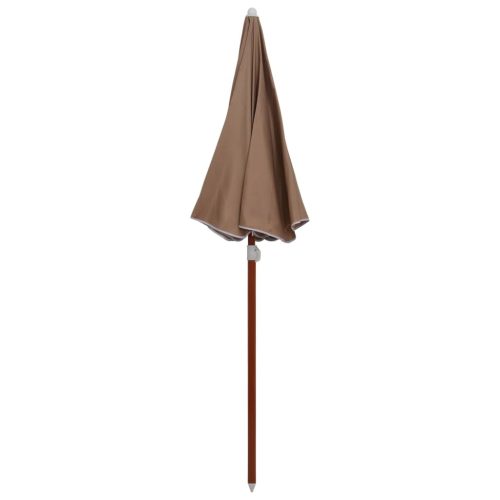 Parasol with Steel Pole – 180 cm, Taupe