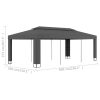 Gazebo with Double Roof – 3×6 m, Anthracite