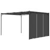 Garden Gazebo with Side Curtain – 4x3x2.25 m, Anthracite