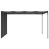 Garden Gazebo with Side Curtain – 4x3x2.25 m, Anthracite